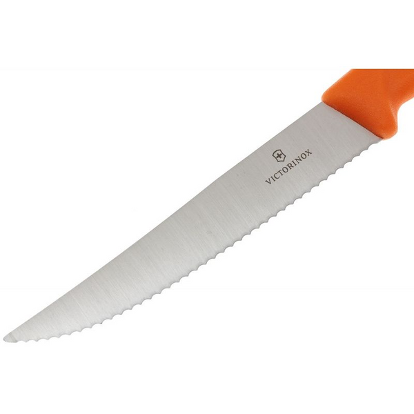 Ніж кухонний Victorinox SwissClassic 12 см серрейтор помаранчевий