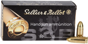 Патрон Sellier & Bellot кал. 9x19 мм пуля FMJ масса 8 г/124 гр
