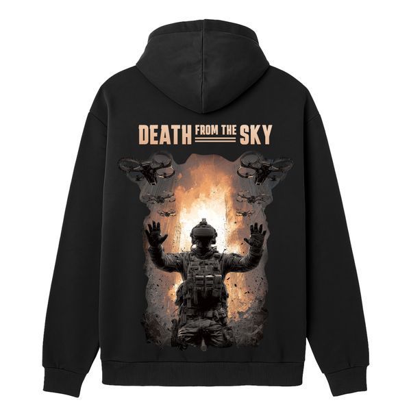 Худі Death from the Sky. Чорний XL