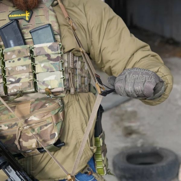 Збройовий ремень RAGNAROK "KRAKEN" Gen.2 Carbine (Триточковий) Койот