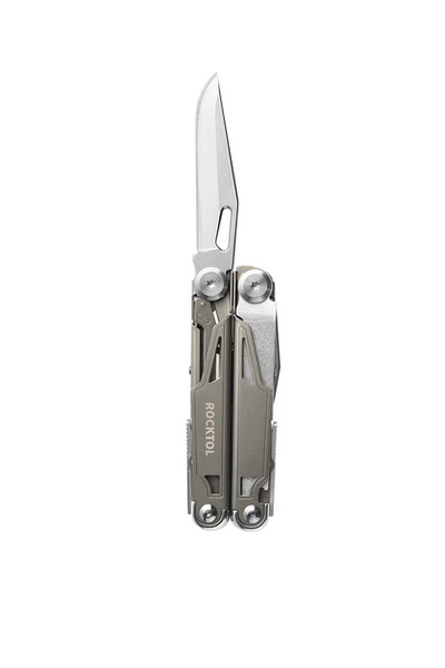 Мультитул Rocktol SK02VG 19-в-1 с титановым покрытием и нейлоновым чехлом в подарочной коробке.