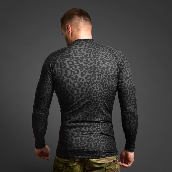 Чоловічий Рашгард GIG Military. Чорний леопард 2XL