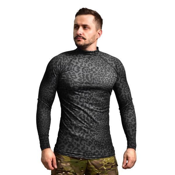 Мужской Рашгард GIG Military. Черный леопард 3XL