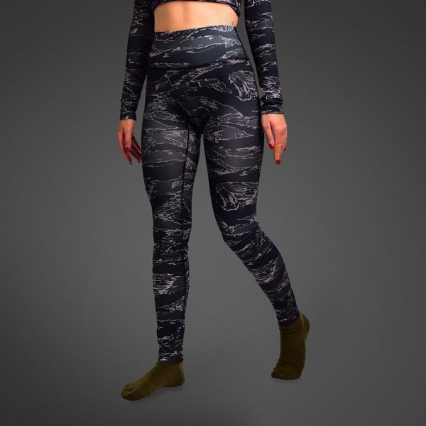 Жіночі лосини GIG Military. Black Tiger Stripes Camo 2XL