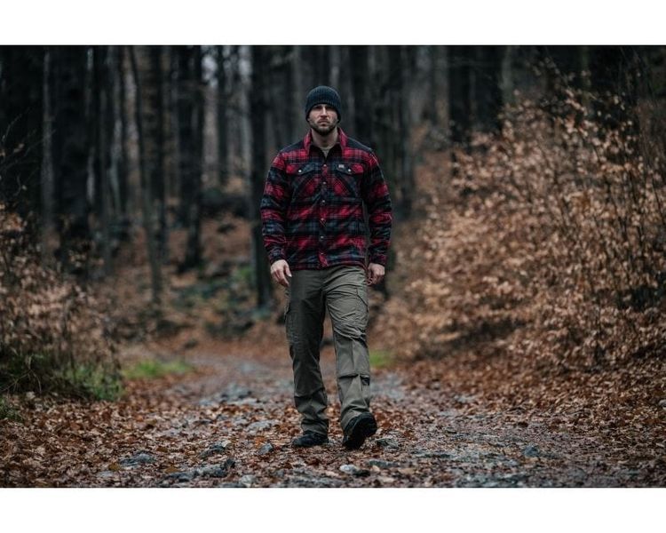 Сорочка Helikon Winter Warden Long Sleeve - Slate Crimson Plaid М Regular
