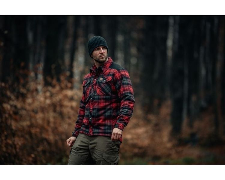 Сорочка Helikon Winter Warden Long Sleeve - Slate Crimson Plaid М Regular