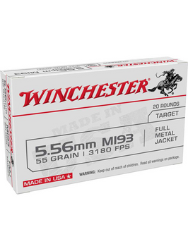 Патрон нарезной Winchester k.223 Rem FMJ 55Gr (3,56 г)