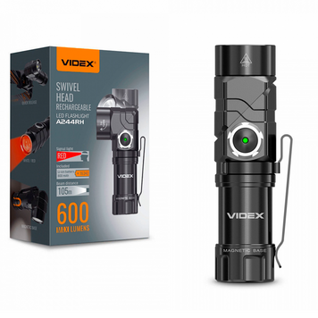 Портативный светодиодный фонарик VIDEX VLF-A244RH 600Lm 5000K