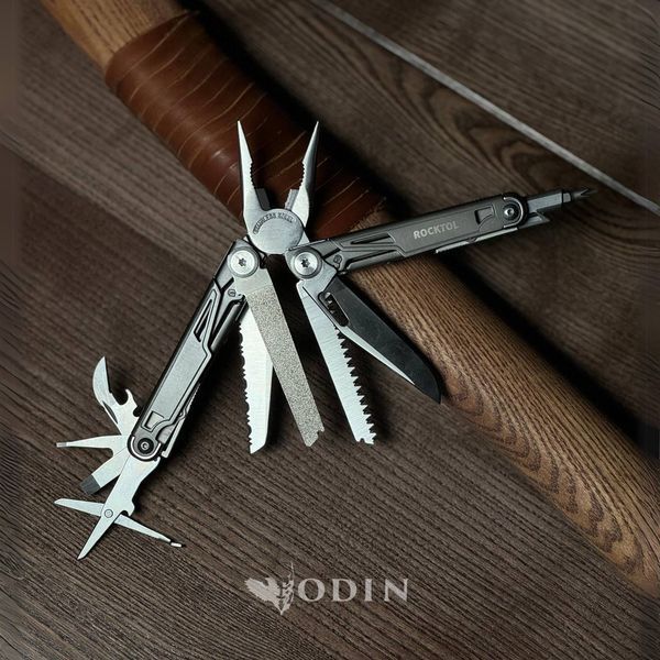 Мультитул ROCKTOL SK01 19 в 1 с титановым покрытием
