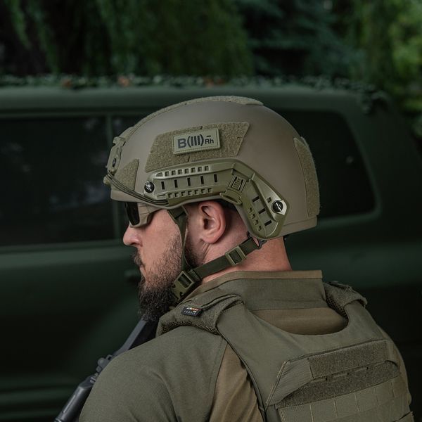 M-Tac нашивка група крові B(III) Rh(-) PVC 25х60 Olive*