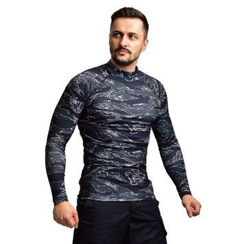 Чоловічий Рашгард GIG Military. Black Tiger Stripes Camo M