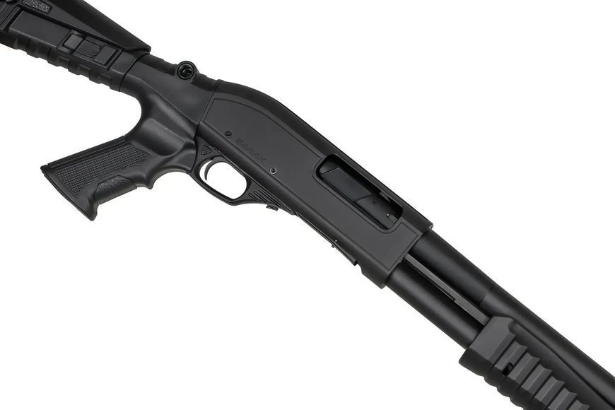Помпова рушниця BARAK BPA06 12 калібру зі стволом 18,5 дюйма. Чорний