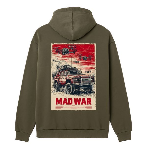 Худи MAD WAR #3. Олива 3XL