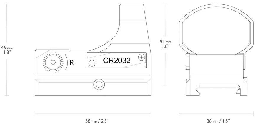 Прицел коллиматорный Hawke Reflex Sight Wide View 3 MOA Weaver