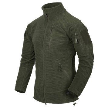 Флисовая кофта ALPHA HOODIE - Grid Fleece-Olive Green XL/Regular