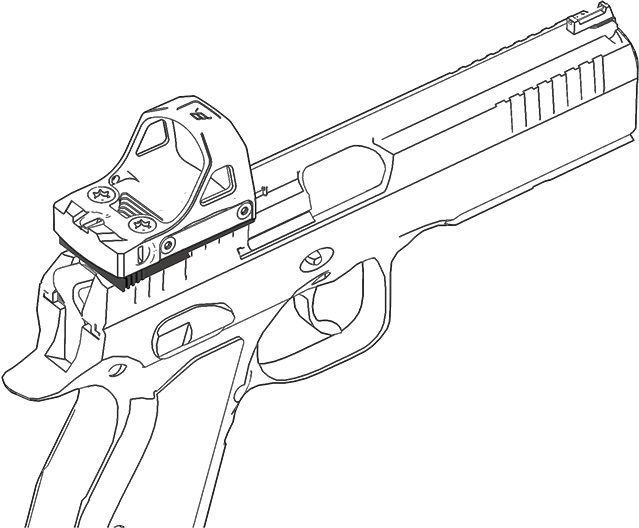 Універсальний адаптер Vector Optics на CZ Shadow 2/SP-01/P-10 C для коліматорів
